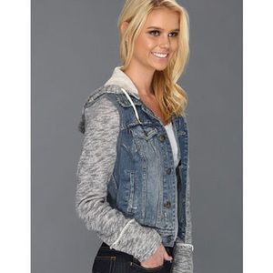 Free People sweater jean jacket